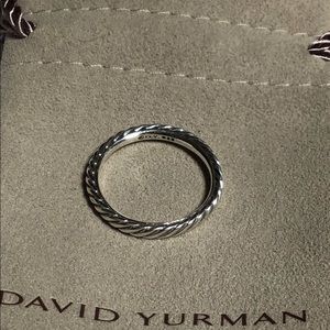 David yurman sterling silver 3mm cable band ring